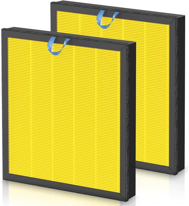 isinlive Vital 100S Pet Care Replacement Filter for LEVOIT Vital 100S-P Air Purifier, HEPA and High-Efficiency Activated Carbon Filter for Smoke, Odor, Pollen, Vital 100S-RF-PA, LRF-V102-YUS, Yellow - Image 1
